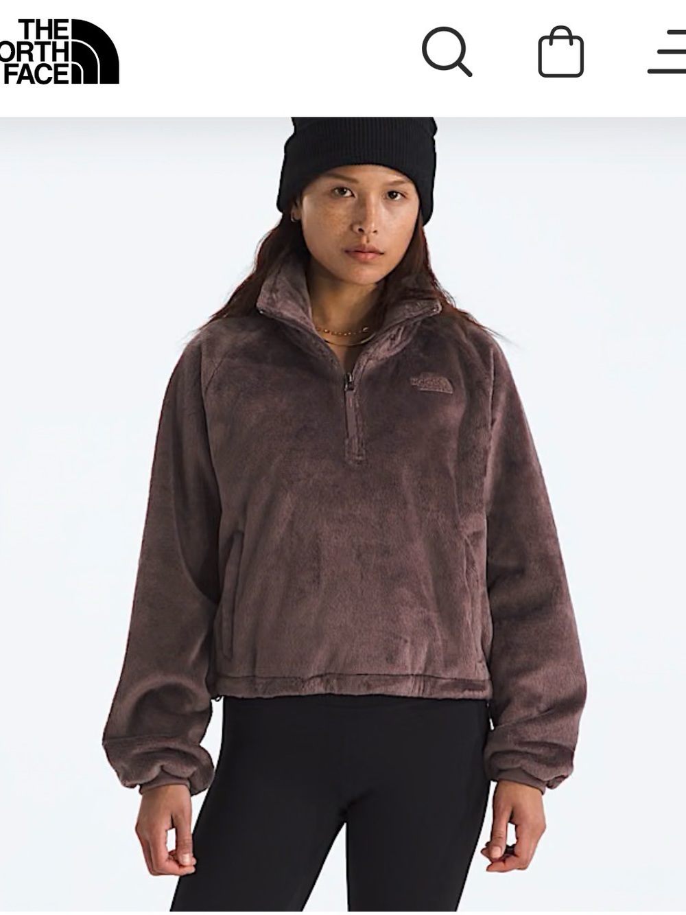 NWT Northface Osito Lux Quarter Zip Pullover- XL